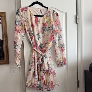 LOFT Floral Shimmer Dress